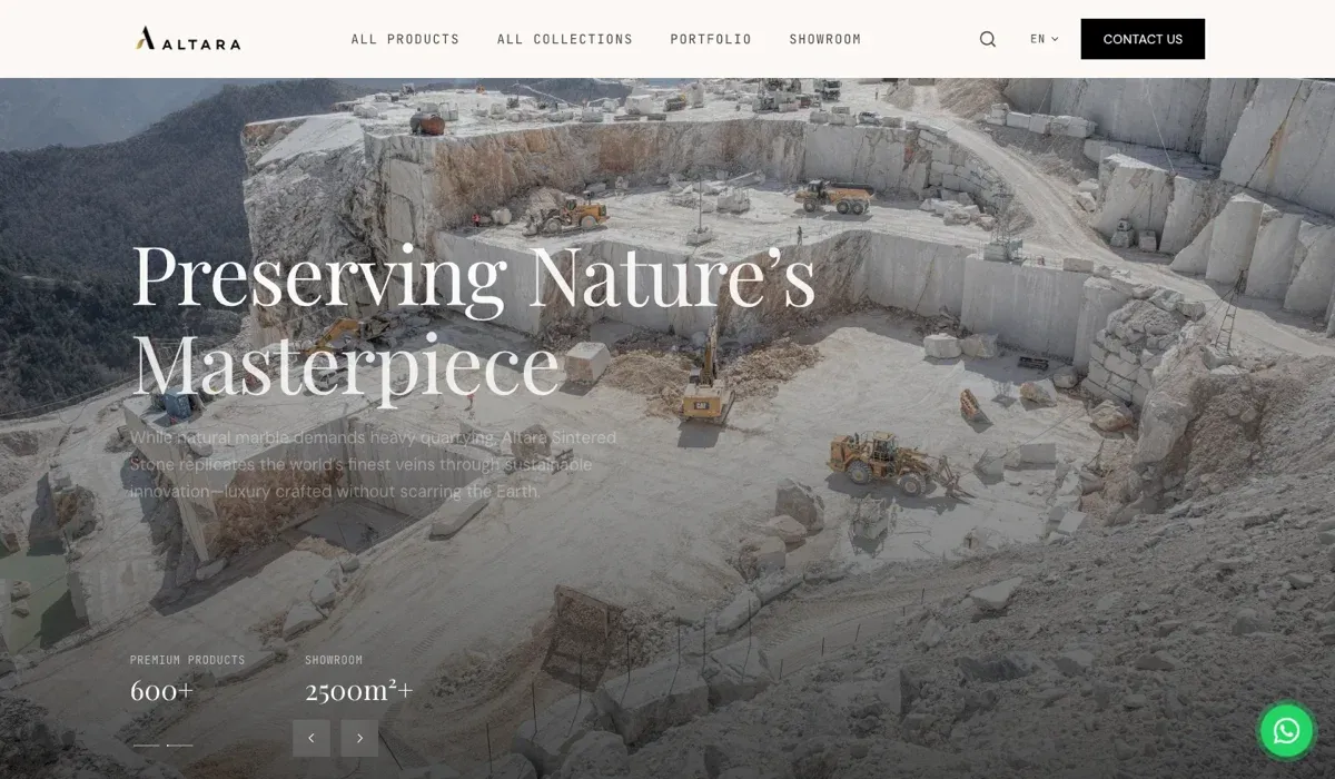 Altara website screenshot